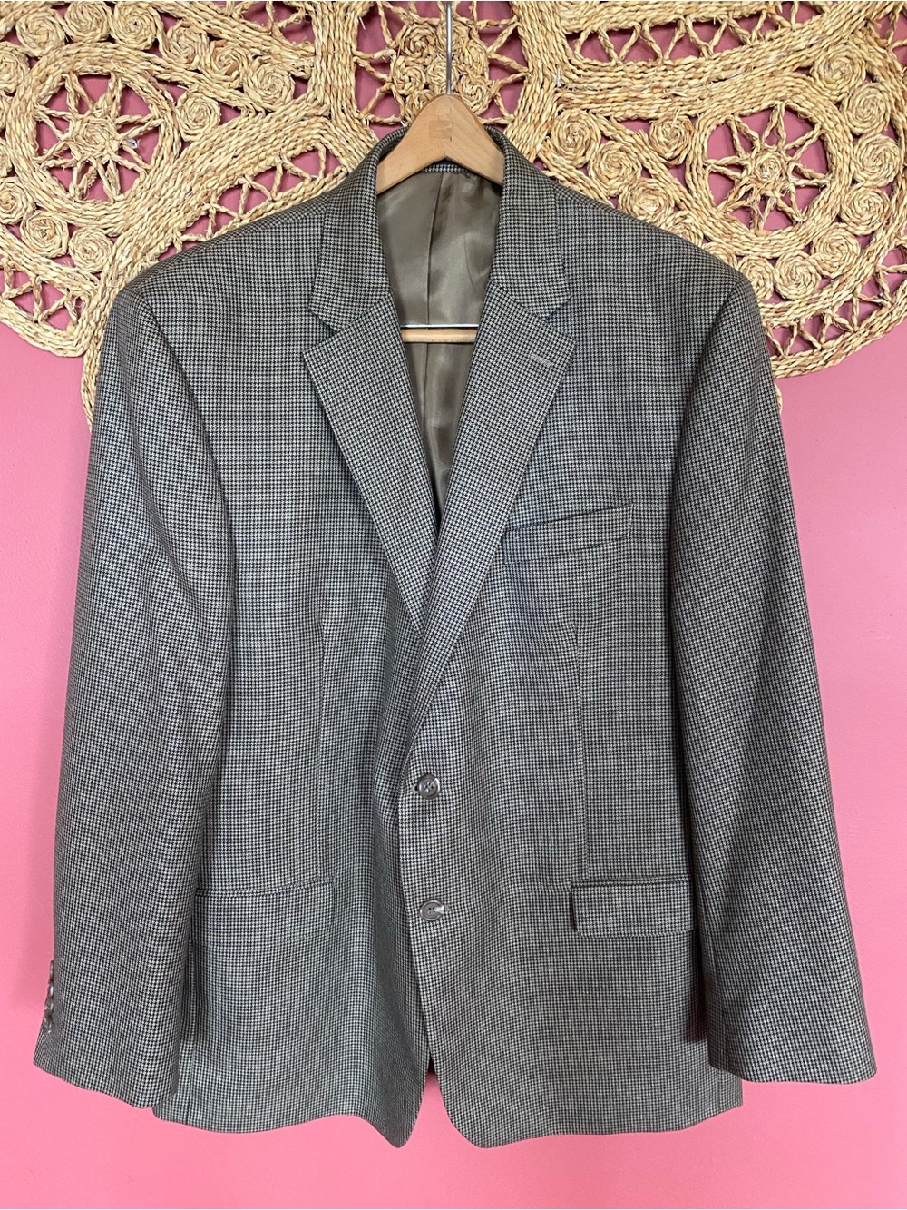 Chaps Men’s Houndstooth Blazer - Size 46R